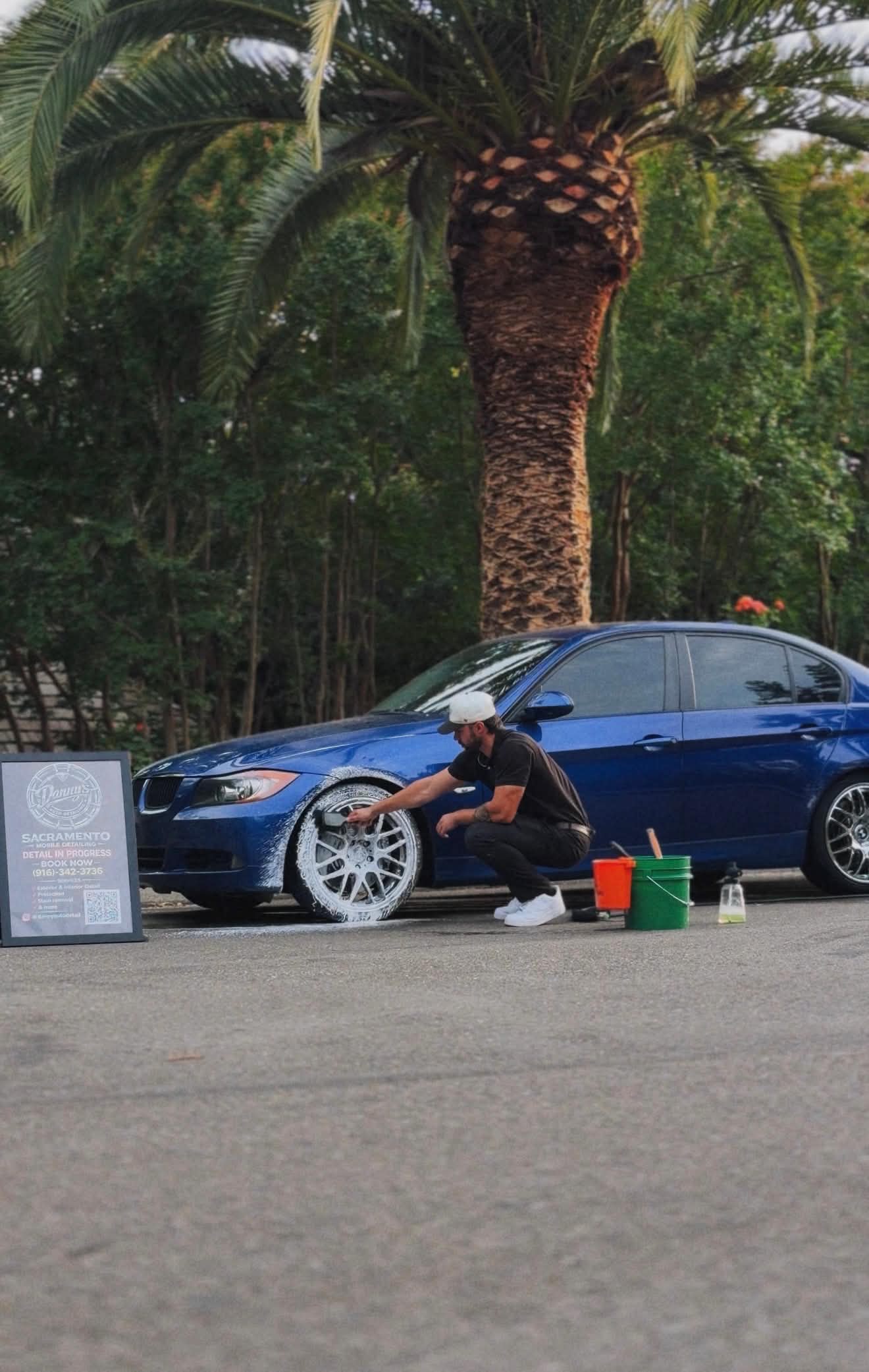 Car detailing with foam